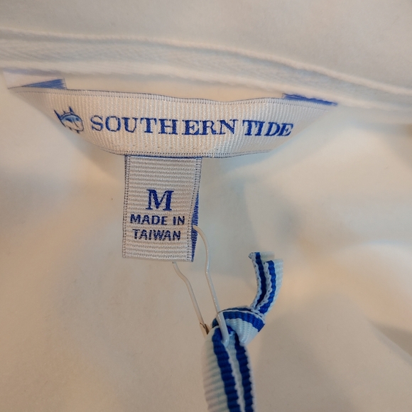 Southern Tide Star White Ashlynn Button 3/4 Sleeve Brushed Fabric Dress Size Med - Picture 7 of 16
